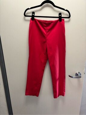 St. John Red Straight Leg Pants